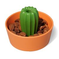 Миска для снеков Cacnuts 7,5x10,4 см оранжевая с зеленым