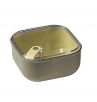 Контейнер квадратный 420 мл оливковый Omada, растительные волокна ромашки OMADA