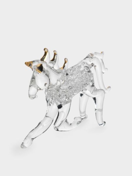 Статуэтка 8х9 см, стекло, золотистая, Лошадка, Horse Anna Lafarg
