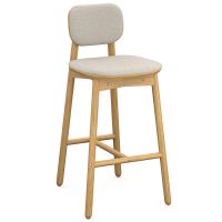 Стул барный с обивкой saga, рогожка, бежевый Latitude