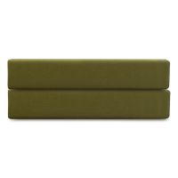 Простыня на резинке из премиального сатина оливкового цвета из коллекции essential, 200х200х30 см Tkano