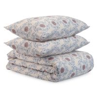 Комплект постельного белья из сатина темно-розового цвета с принтом 'Воздушный цветок' из коллекции prairie 150х200 см