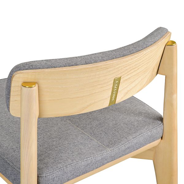 Стул полубарный aska рогожка ясень/серый