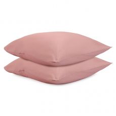 Набор из двух наволочек из сатина темно-розового цвета из коллекции essential 70х70 см