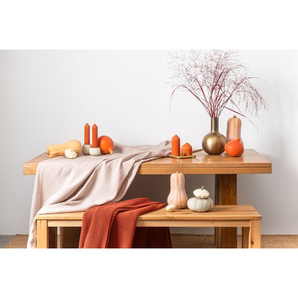 Свеча декоративная оранжевого цвета из коллекции edge, 25,5см Tkano