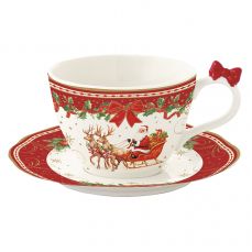 Чашка с блюдцем christmas heritage 240 мл Easy Life