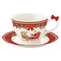 Чашка с блюдцем christmas heritage 240 мл Easy Life