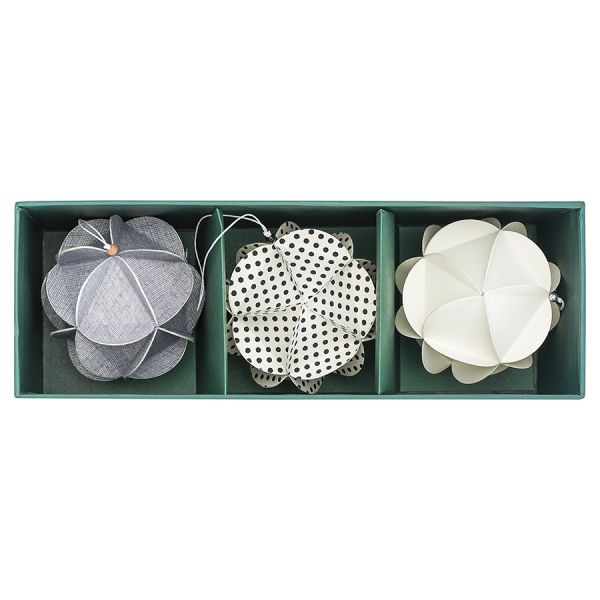 Набор елочных украшений из бумаги fashion moments из коллекции new year essential Tkano