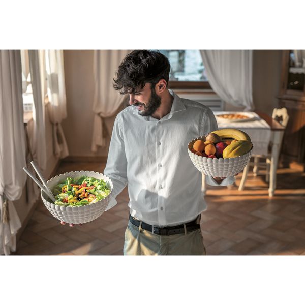 Салатница tiffany xl 5 л молочно-белая Guzzini