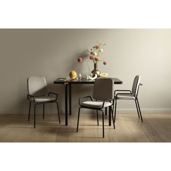 Стул ror, 2 frame, велюр, черный/бежевый Latitude