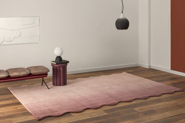 Ковер из шерсти over horizon 200x300 см цвета марсала из коллекции trendy ruffles Tkano