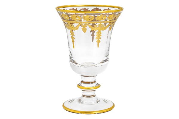 Бокал для воды 300 мл, 4 шт, стекло, золотистый, Versailles Same