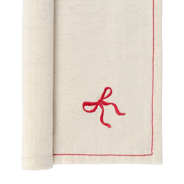 Салфетка сервировочная fancy bows бежевого цвета из коллекции essential, 45х45 см Tkano