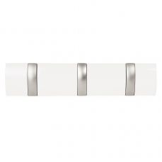 Вешалка настенная горизонтальная Flip 3 крючка белая