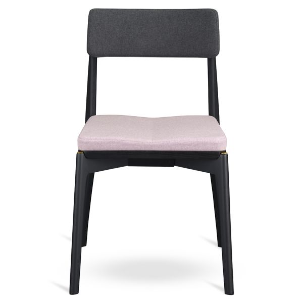 Стул aska рогожка черный/темно-серый/розовый Latitude