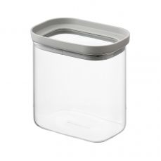 Банка для хранения прямоугольная vacuum glass, 750 мл, светло-серая Smart Solutions
