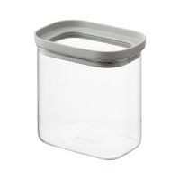 Банка для хранения прямоугольная vacuum glass, 750 мл, светло-серая Smart Solutions