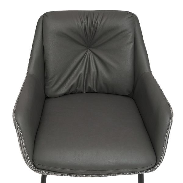 Стул allar, экокожа, рогожка, серый Bergenson Bjorn