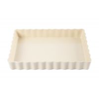 Форма для запекания 29х21 см прямоугольная, бежевая, Ребристый край, Bagel ANNA LAFARG