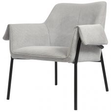 Лаунж-кресло aline шенилл светло-серое Bergenson Bjorn