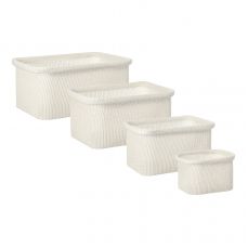 Набор из 4-х корзин для хранения sustainable collection, молочный Bergenson Bjorn