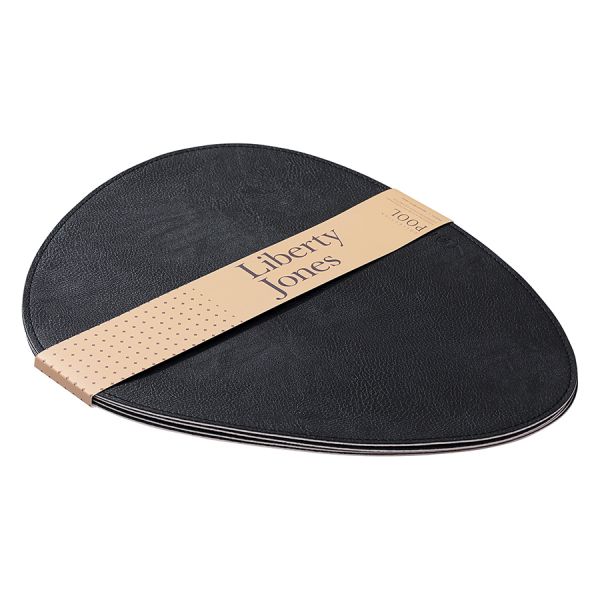 Набор из 4-х двухсторонних сервировочных салфеток drop, 33х41 см, черный/светло-серый Liberty Jones