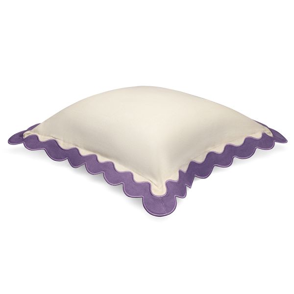 Чехол на подушку с контрастным кантом сиреневого цвета из коллекции trendy ruffles, 40х40 см Tkano