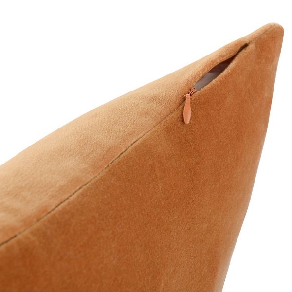 Чехол на подушку из хлопкового бархата коричневого цвета из коллекции essential 45х45 см