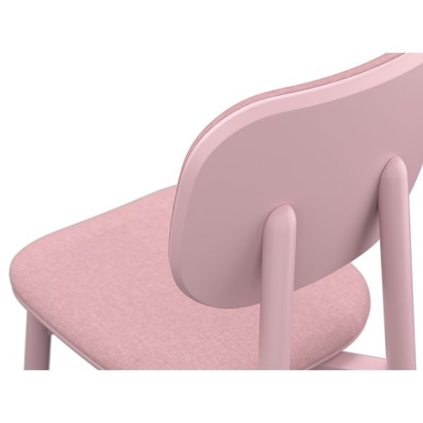 Стул с обивкой saga, рогожка, розовый Latitude