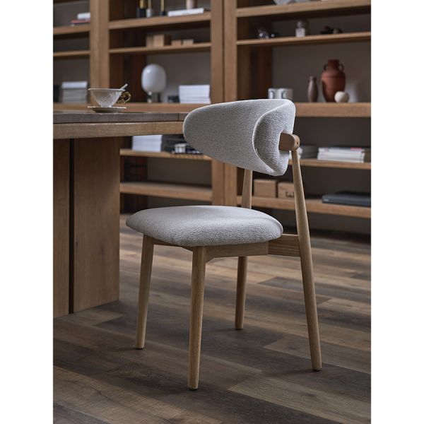 Стул stone, мягкий шенилл, кремовый Bergenson Bjorn