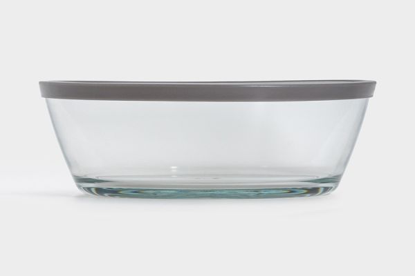 Контейнер 2 л, стекло/пластик, круглый, серый, Basis ANNA LAFARG