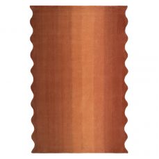 Ковер из шерсти over horizon терракотового цвета из коллекции trendy ruffles Tkano