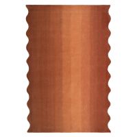 Ковер из шерсти over horizon терракотового цвета из коллекции trendy ruffles Tkano