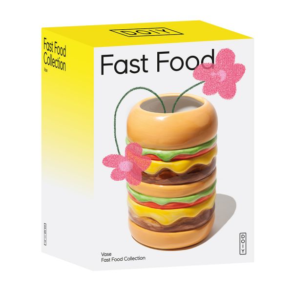 Ваза для цветов fast food, burger, 18 см Doiy