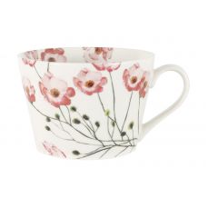 Кружка 480 мл, фарфор, белая, Лютик, Magic flowers ANNA LAFARG