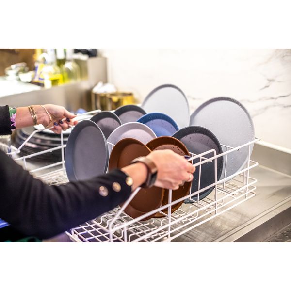 Тарелка connect organic 25,5 см серая