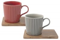 Набор из 2-х кружек Время отдыха, красная и серая, 0,38 л Easy Life