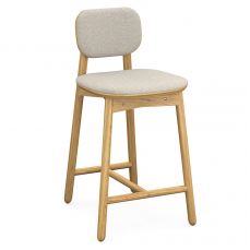 Стул полубарный с обивкой saga, рогожка, бежевый Latitude
