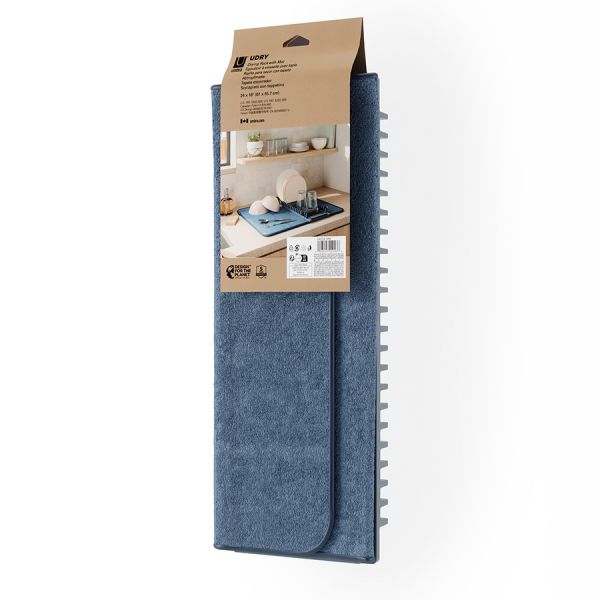 Коврик для сушки посуды udry 46х61 см, синий Umbra