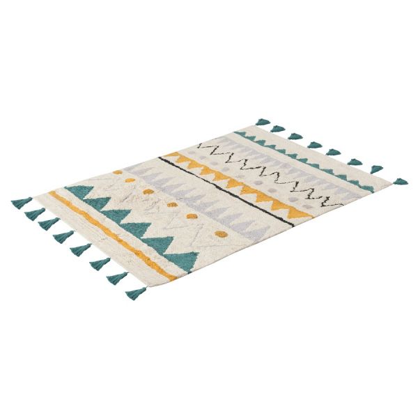 Ковер из хлопка с контрастным этническим орнаментом из коллекции ethnic 120x180 см