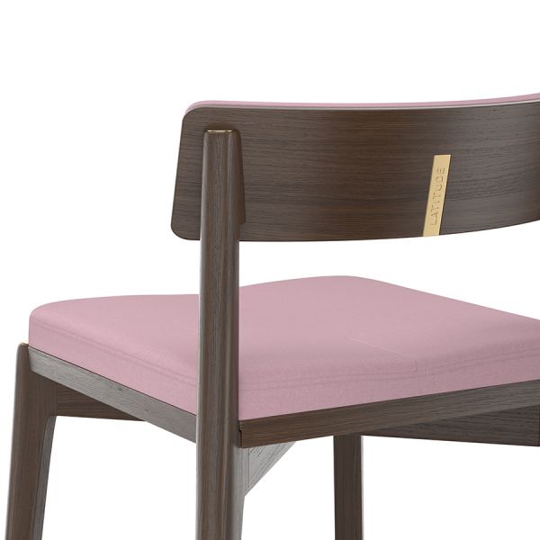 Стул барный aska рогожка орех/розовый Latitude