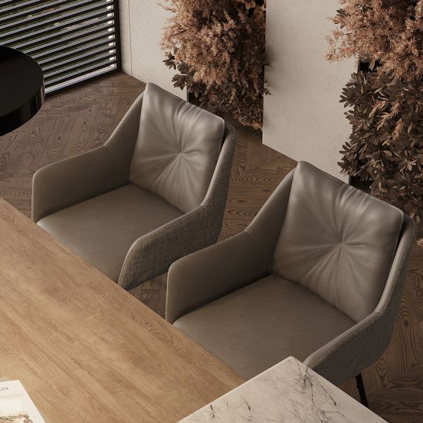 Стул allar, экокожа, рогожка, серый Bergenson Bjorn