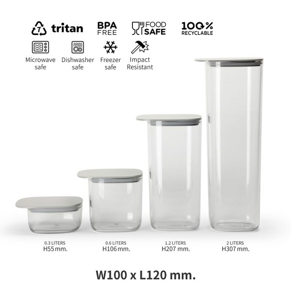 Контейнер для хранения с плоской крышкой 600 мл синий