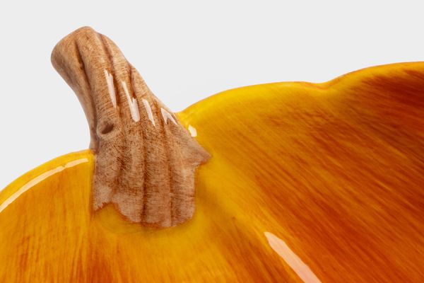 Блюдо 23 см, керамика, оранжевое, Тыква, Bright pumpkin ANNA LAFARG
