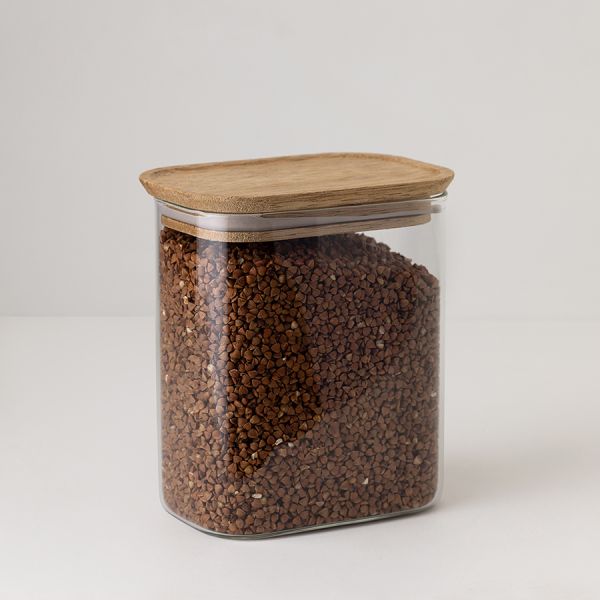 Банка для хранения прямоугольная glass acacia, 950 мл Smart Solutions