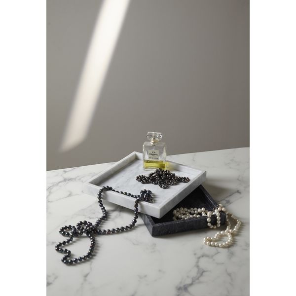 Поднос marm 25х25 см, черный мрамор Bergenson Bjorn