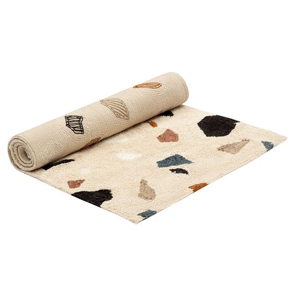 Ковер из хлопка terrazzo poetry из коллекции ethnic 70x160 см Tkano