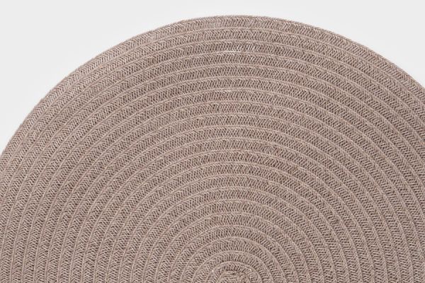 Салфетка под приборы 38 см, полипропилен, круглая, песочно-коричневая, Matera ANNA LAFARG