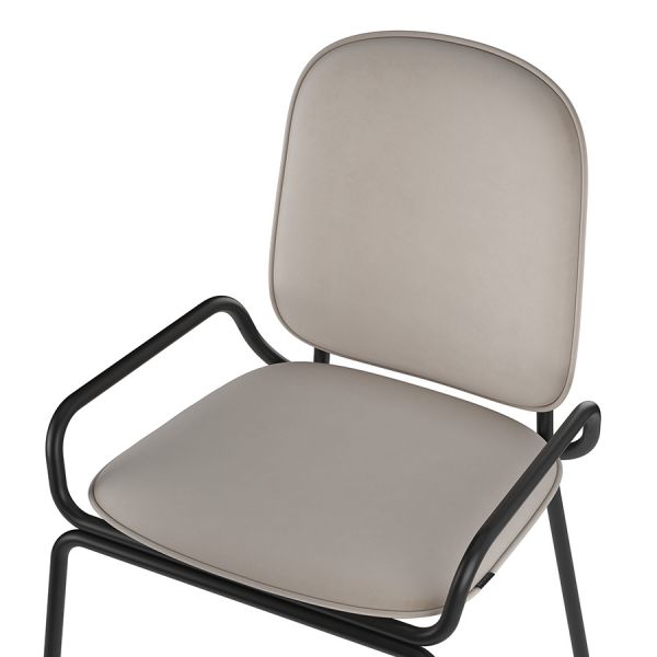 Стул ror, 2 frame, велюр, черный/бежевый Latitude