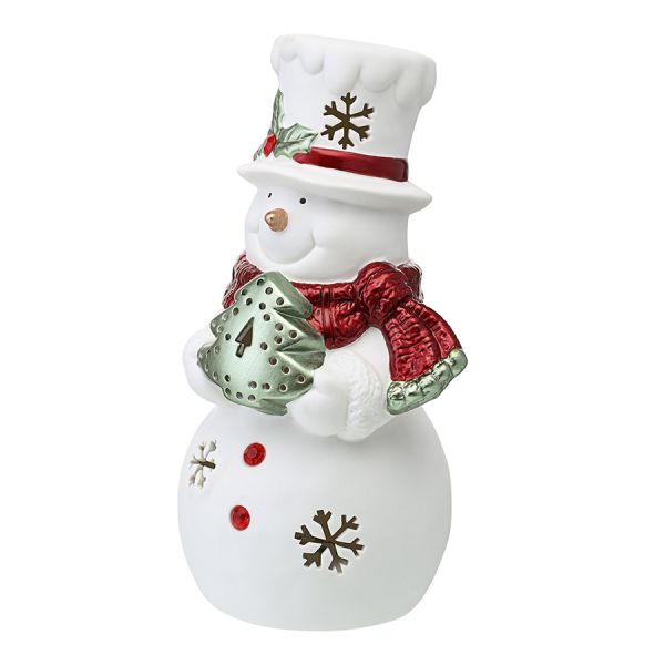 Декор новогодний с подсветкой classy snowman из коллекции new year essential, 19.5 см Tkano